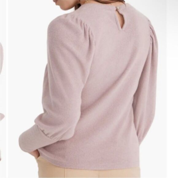 Madewell NWT Brushed Puff Sleeve Top in Pale Thistle Size XXS - Picture 2 of 6